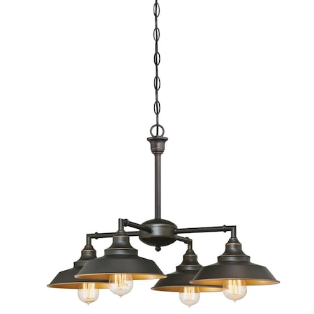 Westinghouse Four-Light Indoor Convertible Chandelier ORB Metallic Bronze Interior 6345000